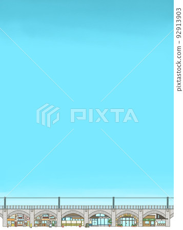 Building under the overpass Background 92913903