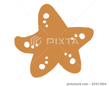 Cute starfish in the sea / hand-drawn illustration material 92913904