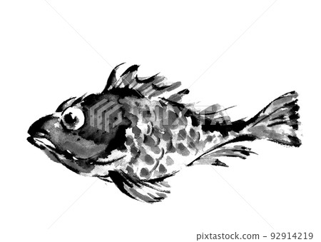 Gyotaku觸摸蝎子單調【手繪水彩】白背透明背景PNG Gyotaku觸摸蝎子單調【手繪水彩】白背透明背景PNG 92914219