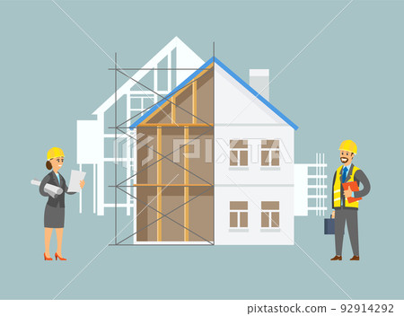 People Working Building of Contsruction Engineers People Working Building of Contsruction Engineers 92914292