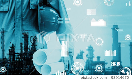 Future factory plant and inventive energy industry concept 92914670