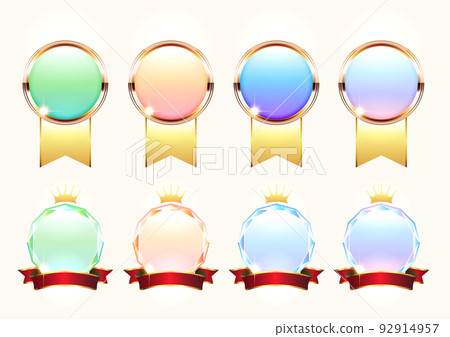 具有透明設計的獎牌 具有透明設計的獎牌 92914957