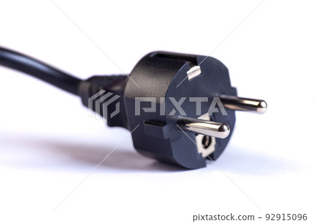 European type power plug isolated on white 92915096
