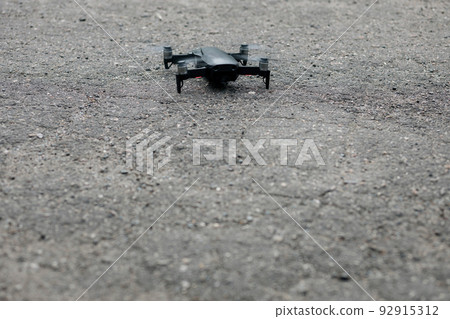 drone on the asphalt. drone on the asphalt. 92915312