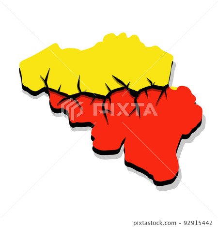 Map of Wallonia and Flanders. Map of Wallonia and Flanders. 92915442
