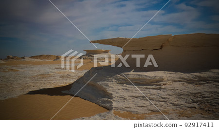 Abstract nature sculptures in White desert, Sahara, Egypt Abstract nature sculptures in White desert, Sahara, Egypt 92917411