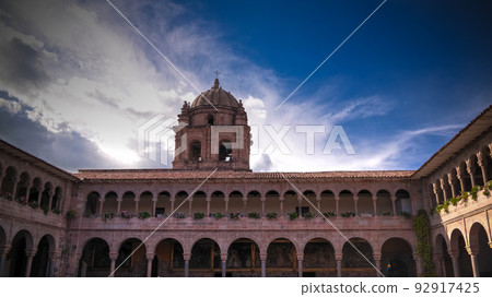 View to Coricancha, famous temple in the Inca Empire, Cuzco, Peru View to Coricancha, famous temple in the Inca Empire, Cuzco, Peru 92917425