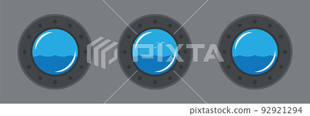 porthole icon with sea view marine holiday design 92921294