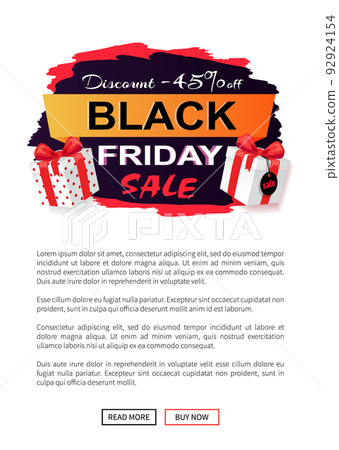 Black Friday Sale 45 Percent Off Promo Sticker Black Friday Sale 45 Percent Off Promo Sticker 92924154