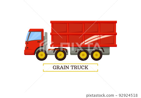 Grain Truck Machinery Icon Vector Illustration Grain Truck Machinery Icon Vector Illustration 92924518