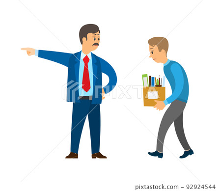Boss Director Worker Dismissing Person from Duty Boss Director Worker Dismissing Person from Duty 92924544