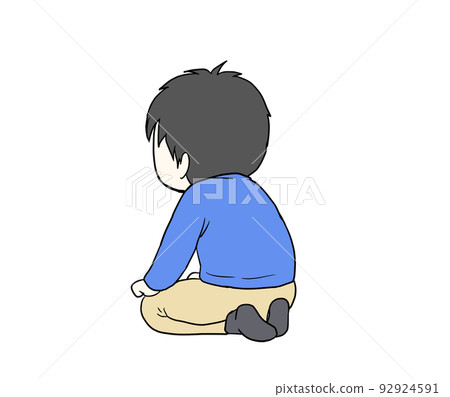 Men sitting straight 92924591