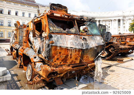 Burnt russian military equipment will always be destroyed on Ukrainian soil. 92925009