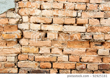 Grunge old and crack red color brick pattern wall textured background. Grunge old and crack red color brick pattern wall textured background. 92925181
