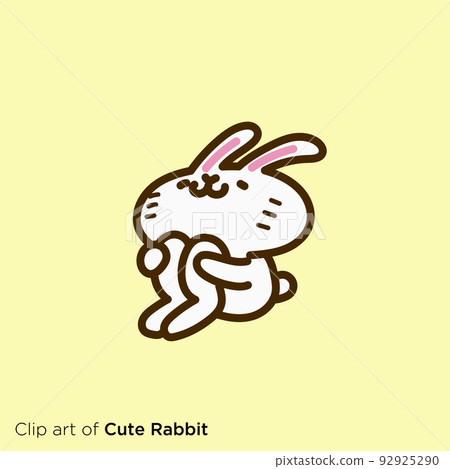 Rabbit Character Illustration Series "Rabbit sitting in gym" 92925290