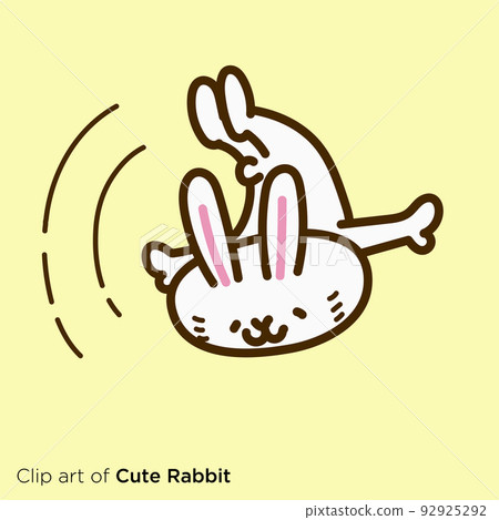 Rabbit Character Illustration Series "Rabbit Flipping" 92925292