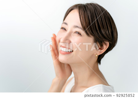 Skin care women white background 92925852