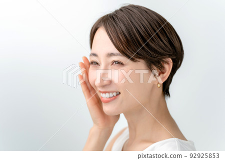 Skin care women white background 92925853