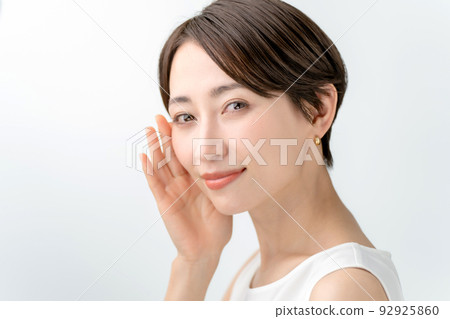 Skin care women white background 92925860