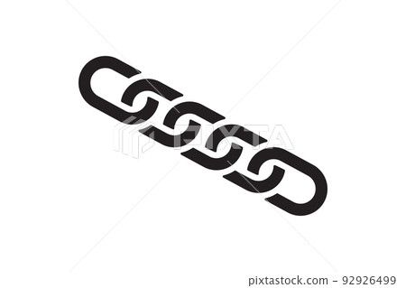 Chain link icon. Connection sign vector illustration. Linked interface design. 92926499