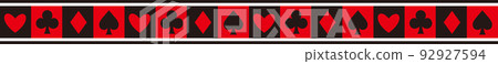 Red and black card pattern endless line (single-stage type with top and bottom lines) Red and black card pattern endless line (single-stage type with top and bottom lines) 92927594