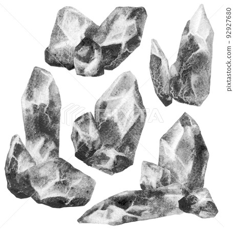 Watercolor crystal slones 92927680