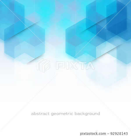 Abstract technology background medicine science. Blue hexagon. 92928143