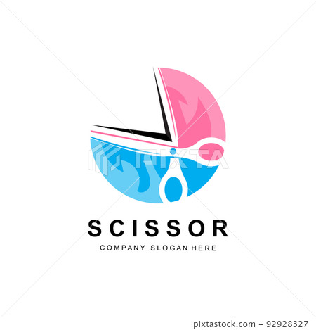 Scissors Logo Design, Vector Illustration Cutting Tool Icon Sticker Banner And Barber Company Brand Scissors Logo Design, Vector Illustration Cutting Tool Icon Sticker Banner And Barber Company Brand 92928327