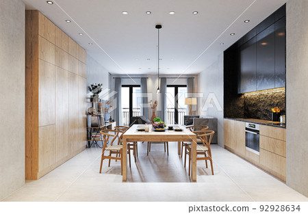 modern kitchen interior modern kitchen interior 92928634