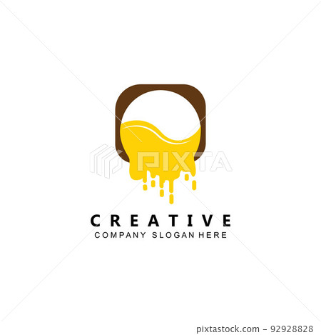 yellow honey bee logo vector symbol yellow honey bee logo vector symbol 92928828
