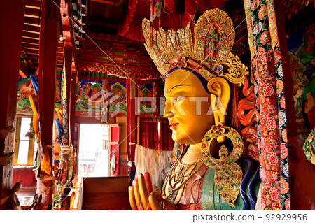 Maitreya Bodhisattva statue at Thikse Monastery in Ladakh, the most unexplored region of India 92929956