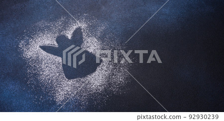 Christmas homemade gingerbread cookies on a dark concrete table table 92930239