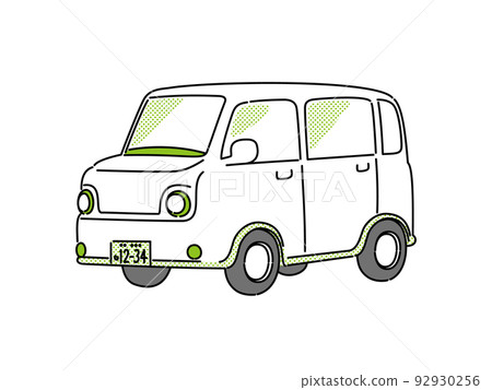 一輛簡單的汽車/貨車車的插圖 92930256