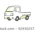 一個簡單的中型汽車/卡車的插圖 92930257