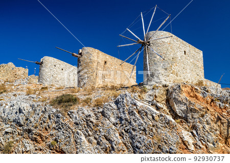 Windmills of the Lasithi plateau, Crete - Greece Windmills of the Lasithi plateau, Crete - Greece 92930737