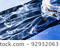 Beautiful caustic effect as light passes through a glass. Restaurant and beverage advertising backdrop 92932063