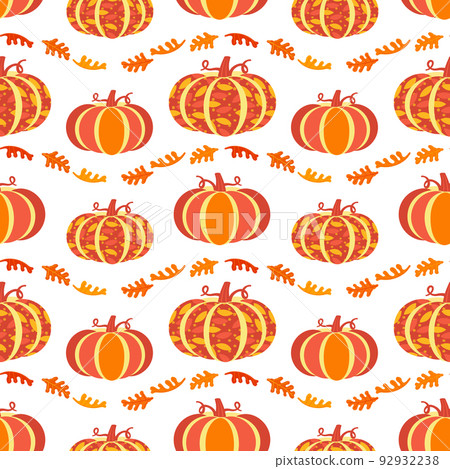 Thanksgiving Fall fest pumpkin seamless pattern 92932238