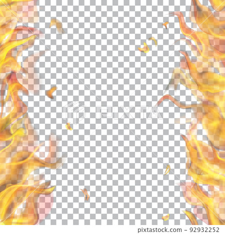 Fire flame on two sides with vertical repeat Fire flame on two sides with vertical repeat 92932252