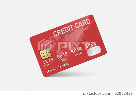 Vector 3d Realistic Red Credit Card on White Background. Design Template of Plastic Credit or Debit Card. Credit Card Payment Concept. Front View Vector 3d Realistic Red Credit Card on White Background. Design Template of Plastic Credit or Debit Card. Credit Card Payment Concept. Front View 92932456