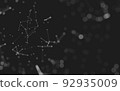 Abstract background. Molecules technology with polygonal shapes, connecting dots and lines. Connection structure. Big data visualization. 92935009