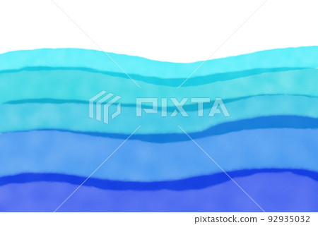 Sea wave gradation watercolor background Sea wave gradation watercolor background 92935032