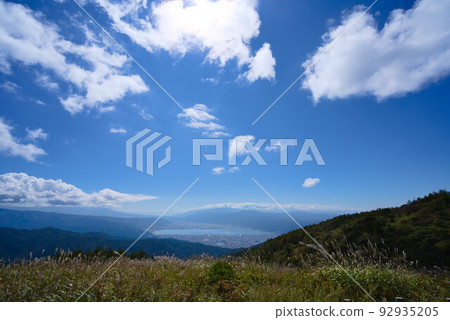 秋景諏訪湖 92935205