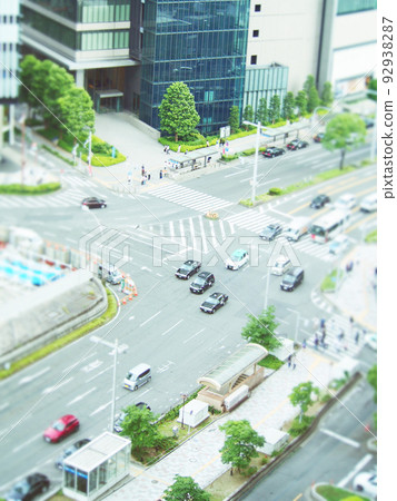 城市景觀名古屋傾斜移位 92938287