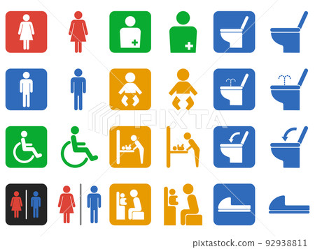 廁所圖標集 92938811