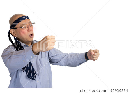 Image of a businessman who drinks and drives with a red face 92939284