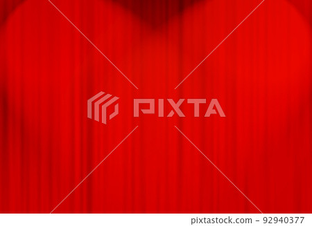 red curtain with light 92940377