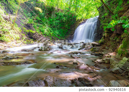 [Waterfall material] Asama Otaki in summer [Gunma Prefecture] 92940816