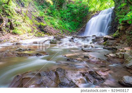 [Waterfall material] Asama Otaki in summer [Gunma Prefecture] 92940817