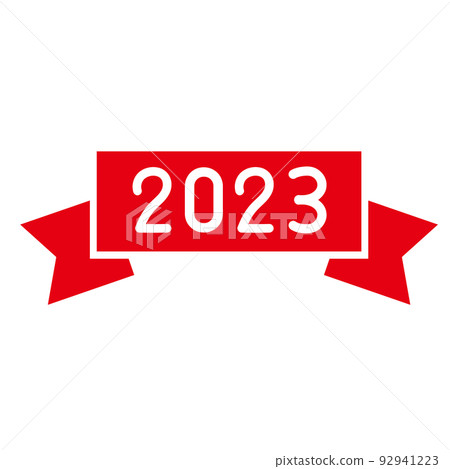 Ribbon material with the letters 2023 written 92941223
