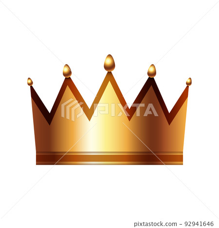 Crown isolated on white background - Stock Illustration [92941646] - PIXTA